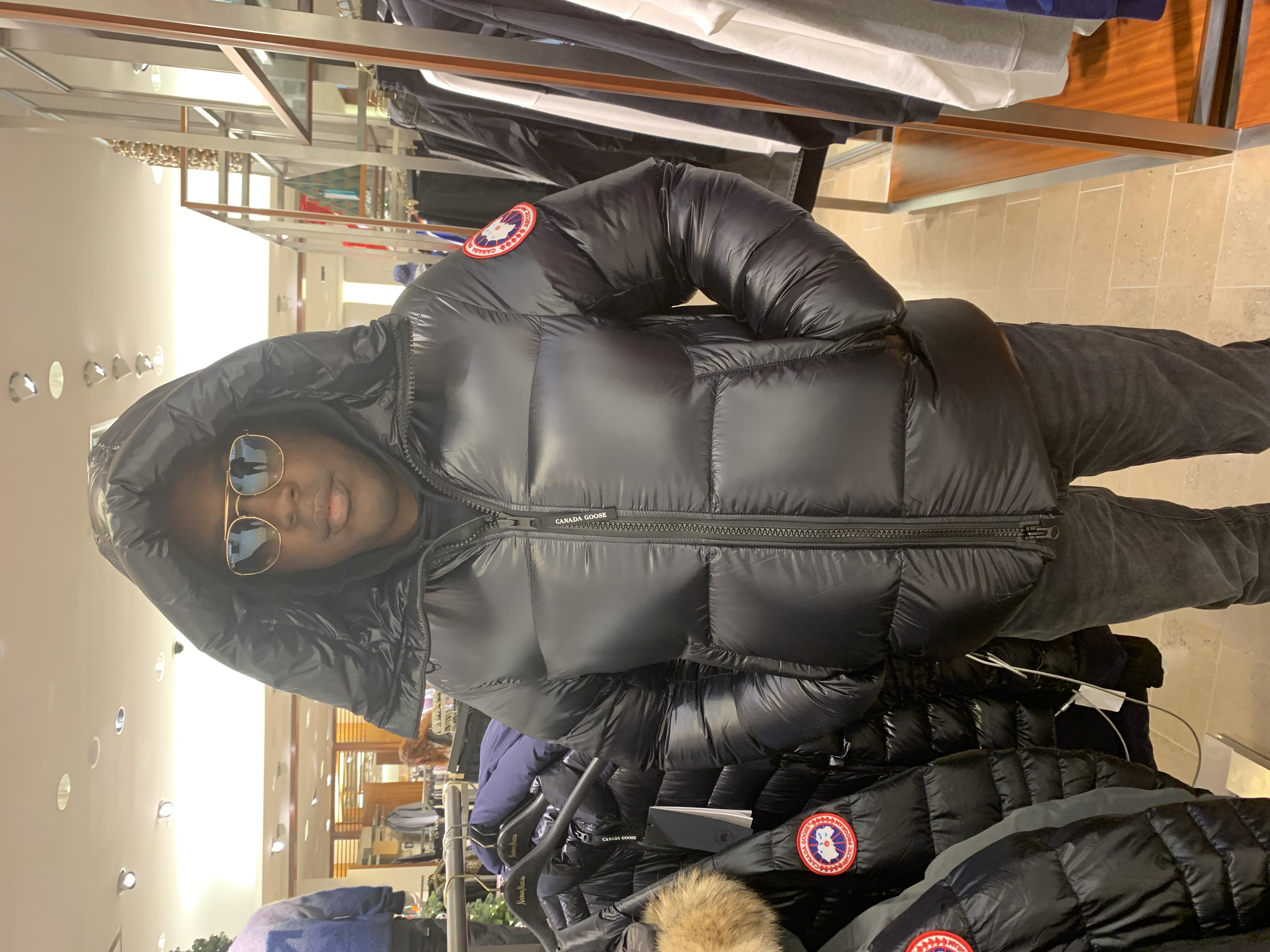 Me wearing a Canada Goose jacket
